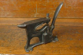 Vintage Antique E.  C.  Stearns & Co Cast Iron Anvil Leather Punch Riveter Press