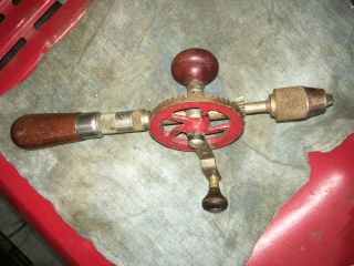 Vintage Antique Millers Falls Hand Wheel Brace Drill Egg Beater Rare Model Usa.
