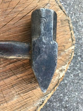 Blacksmith Tools ATHA VINTAGE Tools 3 Pound Cross Peen Anvil HAMMER ☆USA 2