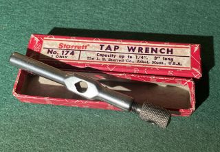 Starrett 174 Tap Wrench Handle 0 - 14 Taps 1/4 " Square Machinist Tool Die Maker