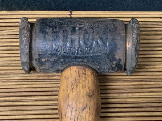 Vintage 1900’s Thor Copper Hammer W/ Hickory Handle Made In England Awesome