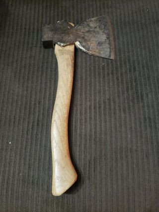 Antique Vintage Broad Hewing Axe Head Offset Blade