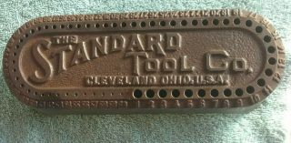 Vintage Standard Tool Company Drill Bit Index Holder Cleveland Oh Sizer