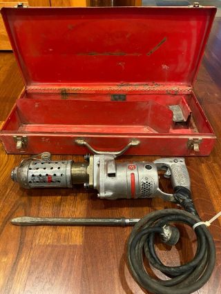 Vintage " Milwaukee " Hammer Drill H - 856 In " Milwaukee " H.  D.  Sawzall Tool Box,  Usa