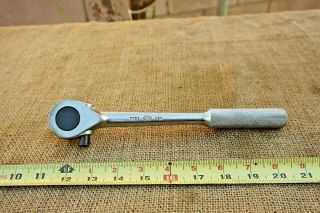 Vintage Sk Usa S - K Tools 1/2 " Dr.  Ratchet Push Button Round Head,  Knurled Handle