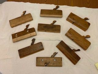 9 Antique Wood Molding Hand Planes