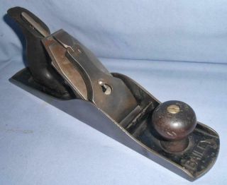 Vintage Stanley Bailey No 5c Corrugated Bench Plane Old Woodworking Tool Type 11