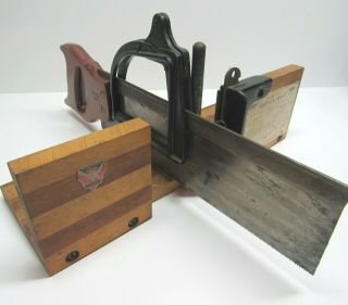 Vintage Tools Millers Falls Cast Iron Wood Mitre Mter Box 200 Saw