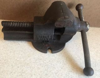Vintage Little Giant 3 1/2” Bench Vise Made In The Usa