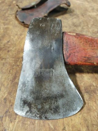 Vintage Plumb Hand Axe Hatchet W/sheath - Official Scout Axe National 2
