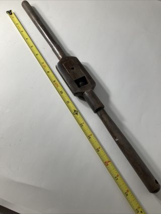 Vintage 19” No.  7 Tap Wrench Greenfield Tap & Die Ma.