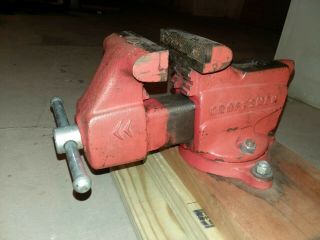 Vintage Craftsman 506 - 51801 Swivel Base Bench Vise W/anvil & Pipe 3 - 1/2 " Jaws