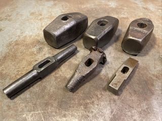 Vintage Hammers For Blacksmithing Stonework Eye Punch Sledge Hammers