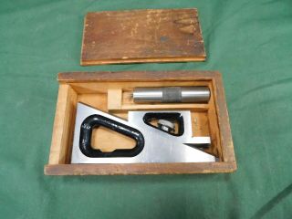 Vintage Machinist Ls Starrett No 599 Planer & Shaper Gage Wood Box Antique Tool