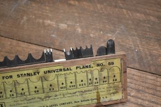 L483 - Antique Stanley No.  55 Plane Cutters BOX 4 3