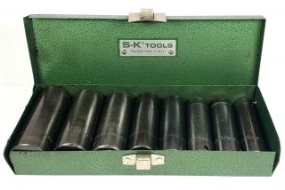 S - K Tools 1/2 " Drive 8 - Pc 6 - Point Deep Well Impact Socket Set