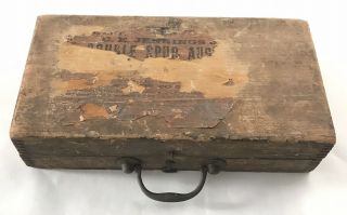 C.  E.  Jennings Auger Bit 13pc Set Wood Dove Tail Box (box Only) Primitive Tool