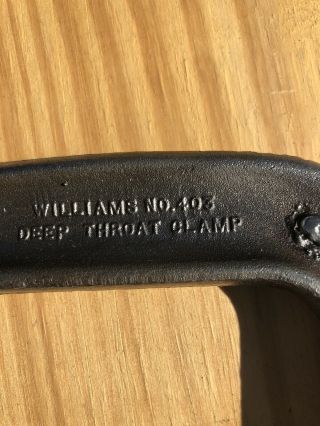 Two Vintage J.  H.  Williams & Co.  Deep Throat C - Clamps - CC - 408 8 