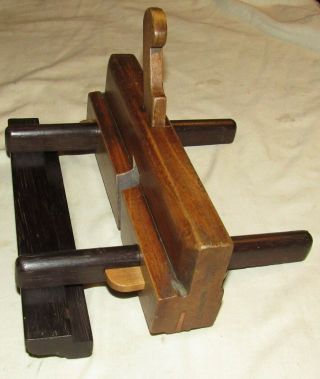 Antique Wooden Moulding Plane Taylor Liverpool With Rosewood Fence Old Tool