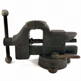 Vintage Littlestown No 25 Swivel Bench Vise 3 1/2 " Jaws Made In Usa