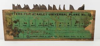 Cutters for Stanley Universal Plane No 55 Box No 1 Vintage Tools 2