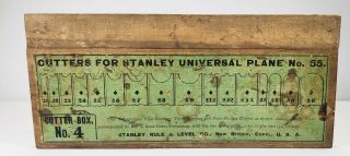 Cutters For Stanley Universal Plane No 55 Box No 4 Vintage Tools
