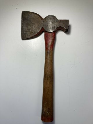 Vintage Antique Plumb Broad Axe Hatchet Carpenter Half Axe Claw Nail Puller Usa