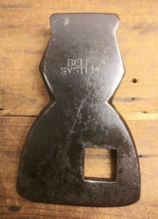 Vintage Stanley Bell System Lineman Hatchet Axe Bolt Hole Tool