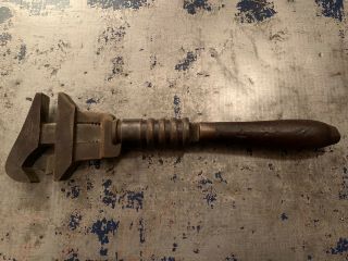 Vintage Bemis & Call H & T Co Monkey Wrench 15.  5 " Railroad Plumbing Carpentry