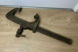 Vintage Carver & Co T188 12 " Rack Clamp Heavy Duty Tool - Made In England
