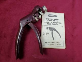 Vintage Stanley No.  43 Pistol Grip Saw Set No.  42ss
