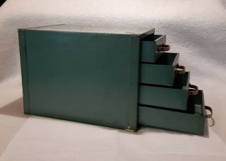 Vintage Small Industral 4 Drawer Parts Bin Organizer Cabinet