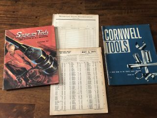 Vintage 1971 Snap - On & 1960 Cornwell Tools Catalogs,  Price List & Order Form