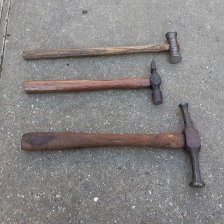 Vintage Panel Beating Hammers X3