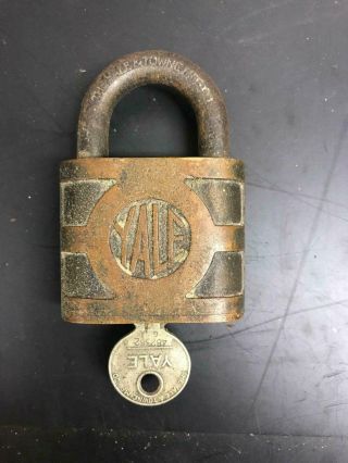 Vintage Yale Brass Padlock With Key Patina Antique Locks Keys Door Love Bridge