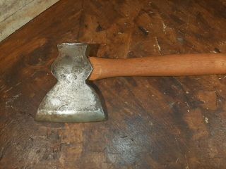 Antique Hewing Broad Head Axe Hatchet Ajax Woodworking Tools Timber Framing Nr