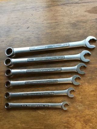 Vintage 6 Pc " Craftsman Usa Va " Speed Combination Wrench Set 5/16 " - 5/8 " Quality