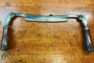 Antiq Vtg J.  S.  Cantelo 8 " Blade Folding Draw Knife Tool Woodworking Patent 1883