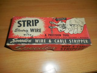 Speedex 733 12 - 20 Gauge Wire & Cable Stripper Tool.  1952 Made In Usa Vintage