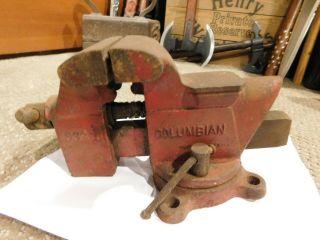 Columbian No.  D33 1/2 Swivel Bench Vise With Anvil & Pipe Clamp Cleveland Ohio
