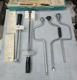 Vintage Craftsman Torque Wrenches 3/8 " & 1/2 ",  Craftsman =v= Speeder,  Proto,  Etc