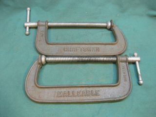 Two Craftsman No.  66678 8 " C Clamps