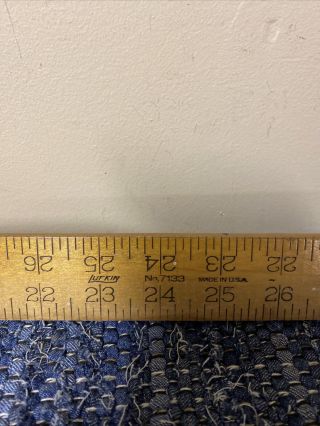 Vintage Lufkin No.  7133 Wood with Brass Ends 48” Yard Stick Ruler Made in USA 3