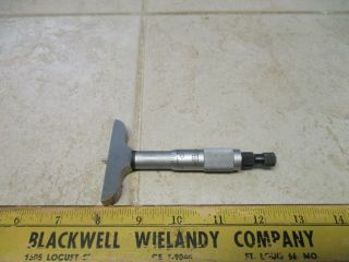 L.  S.  Starrett No.  449 Flat Blade Depth Micrometer,  Single Blade Machinist Tool