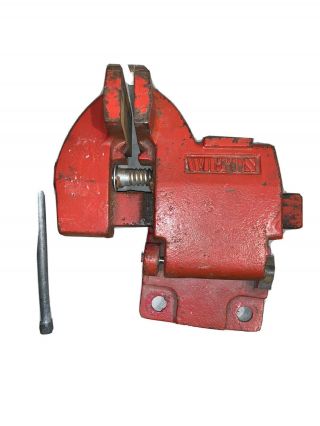 Vintage Wilton 4 " Jaw Bench Vise With Swivel Base & Pipe Grips Made In Usa