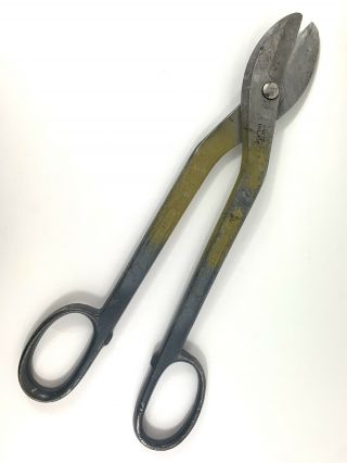 Vintage Wiss Usa 16 - 1/2 " Tin Snips Sheet Metal Shears Cutters - W5 - Inlaid