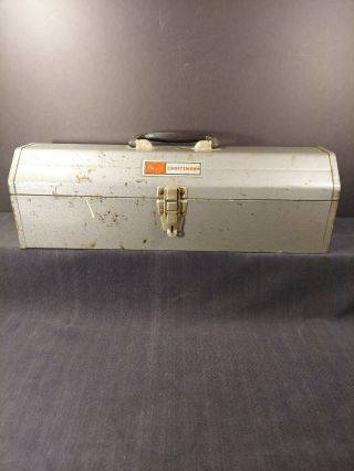 Vintage Sears Craftsman 19 3/4 " Tombstone Metal Toolbox With Tray