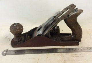 Vintage Stanley Bailey No.  4 Wood Plane Made In England Rusty Corroded