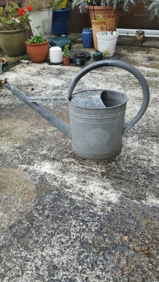 Vintage " Sulo " 8 Litre Large Oval Shape Galvanised Watering Can.