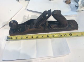 Antique Wood Plane Bailey Stanley No 5 Smooth Bottom 14 " Patent 1910 As Found